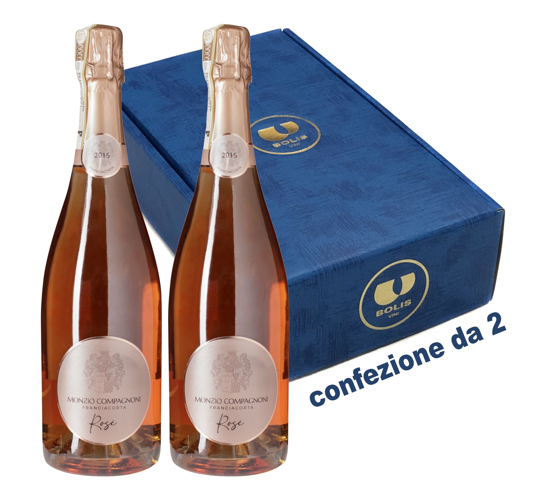conf. da 2 bottiglie SP/14 FRANCIACORTA ROSÉ MILLESIMATO M.Compagnoni