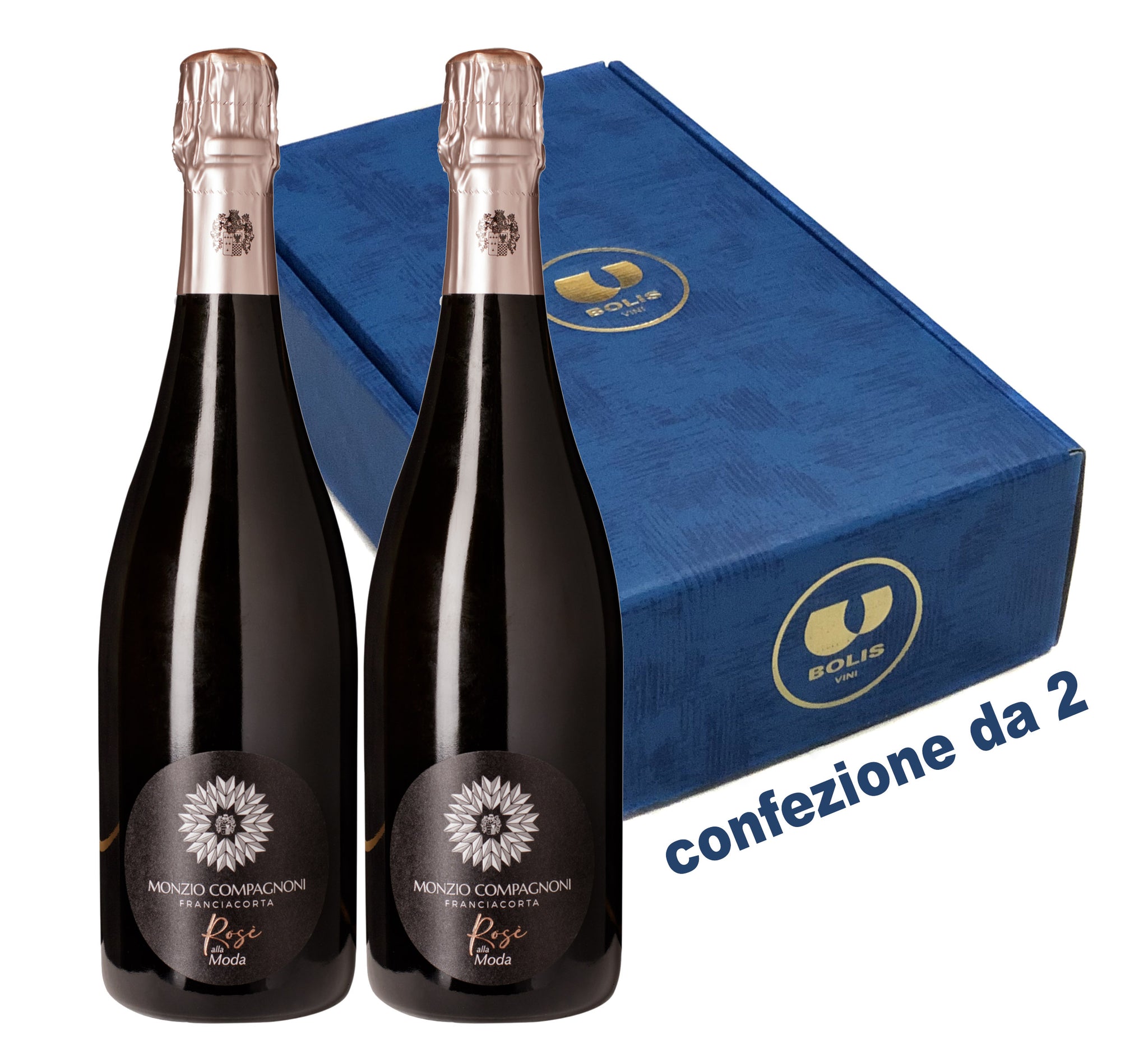 conf. da 2 bottiglie SP/11 FRANCIACORTA BRUT ROSÉ CUVÉE ALLA MODA M.COMPAGNONI